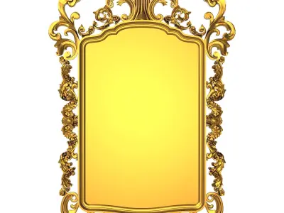 10 carved frames set 3D Model Collection