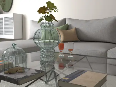 Glass Coffee Table 3D model