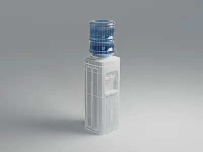 Water Dispenser 4K and 2K Low-poly 3D model