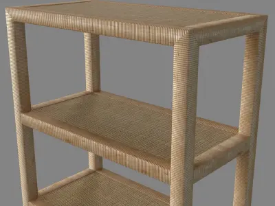 Balboa Rattan Bookshelf 3D model
