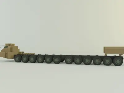 Maz-7907 military vehicle 3D model