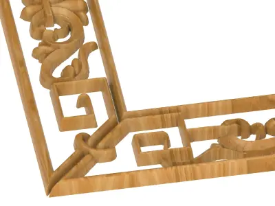 Carved picture frame STL 3D model 121