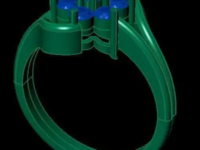 diamond ring 3D print model 61