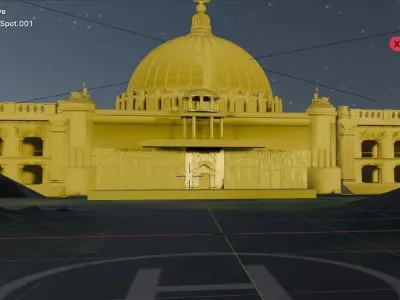 indian palace 3D model 3D model