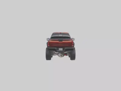 Performance Pickup Truck with Supercharger model Low-poly 3D model