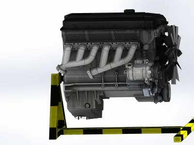 Car engine M52b25 3D print model
