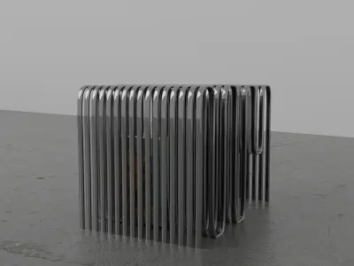 Metallic pedestal with vogue and bazaar magazines  Low-poly 3D model