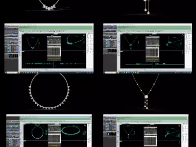 Luxury Necklace Jewellery CAD Collection 50 Files 3DM STL 3D print model