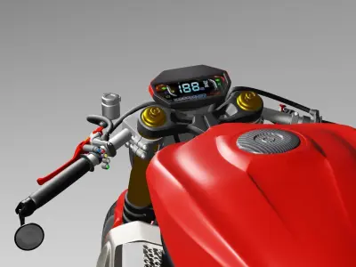 DUCATI MONSTER 1200 Cafe Racer Low-poly 3D model