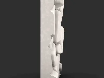 Rough-Cut Sandstone Wall Asset 3D print model