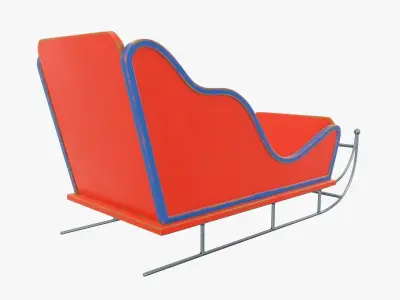 Christmas Santa Claus sleigh 3D model