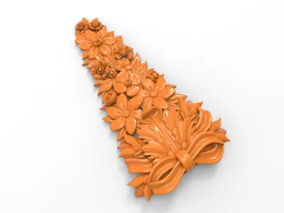 Carved decor CNC 3D print model  3D print model