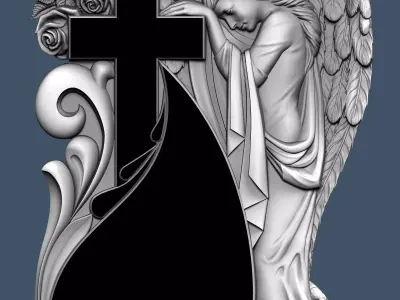 Angel Tombstone 3D model 3D model
