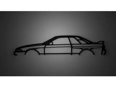 Nissan Skyline GTR R32 Wall-Decoration 3D print model