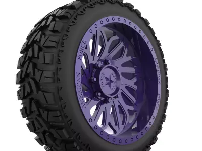 American force wheel with Versatyre MXT-HD Tire 3D print model