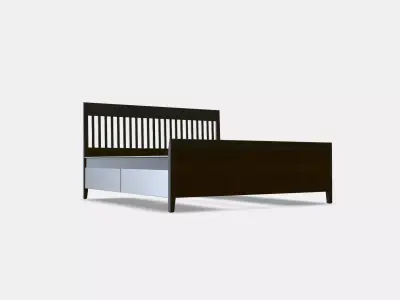 IDANAS Bed frame with storage 2 3D model