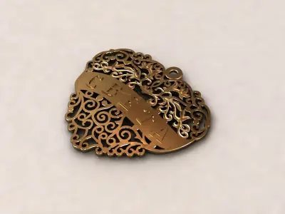 Heart pendant Sveta 41 3D print model