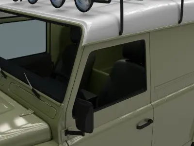 Land Rover Defender 110 Hard Top w interior 3D model