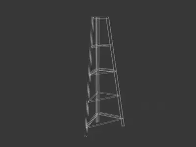 Basic Corner Plant Stand Free low-poly 3D model