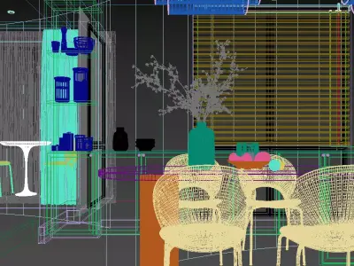 Living room 3D model 52
