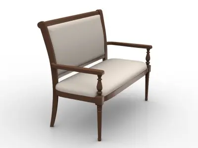 Wooden Sofa 013 3D model