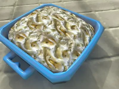 A strange little mashed potatoes bowl Free low-poly 3D model