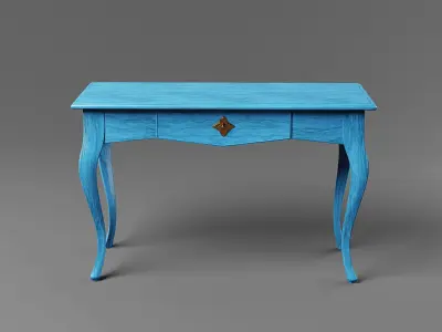 Blue Console Table 3D model