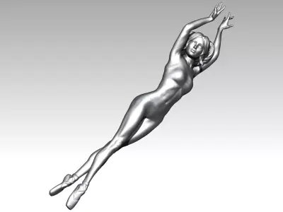 Girl Woman Sport Dance Statue 3D print model