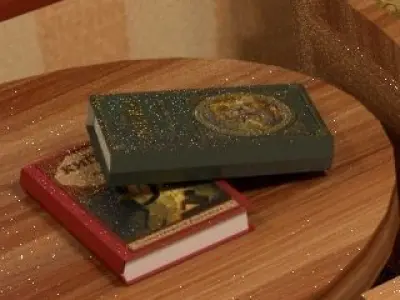 Books bedside table with Free 3D model