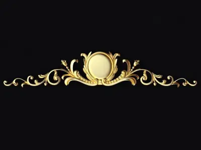 Central decor ornament for furniture 3D model 577