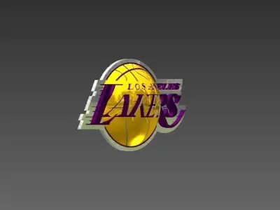 LA LAKERS badge 3D print model