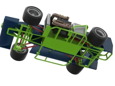 Supermodified front engine race car V3 Scale 1 to 25 3D print model