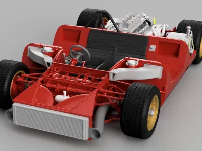 Ferrari 312 P Spyder Classic - Car Kit 3D print model