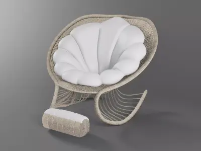 Chair Wood Furniture 3D model