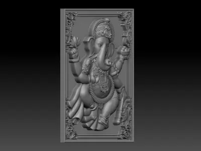 Ganesh ji wall art 3D print model