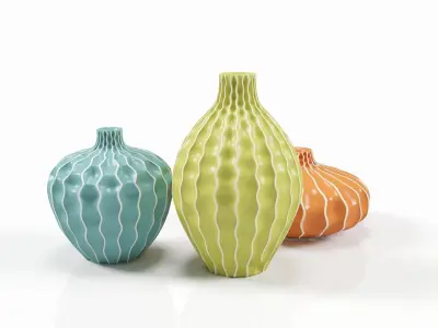 Imax Agatha Ceramic Vases Set of 3  3D model