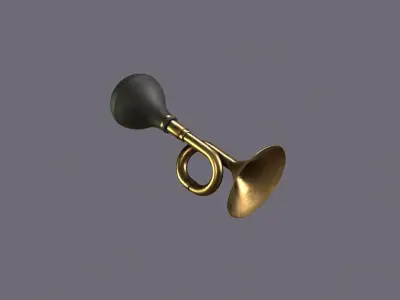 Retro Air Horn Low-poly 3D model