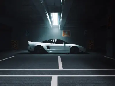  Underground Parking Lot  3D Environment Without Car 3D model