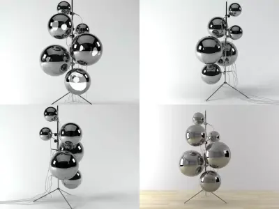 Mirror Ball Stand 3D model