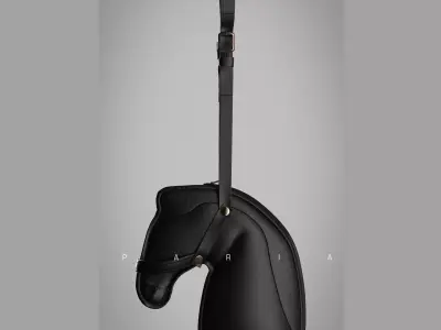 Luxury Horse-Inspired Leather Bag 3D model