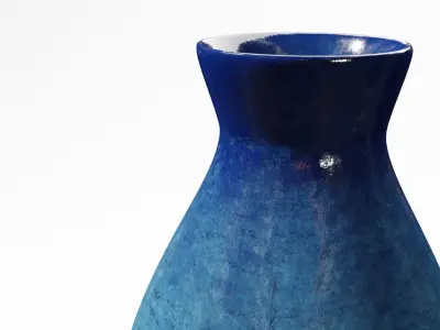 Vase Long PBR 4K textured Low-poly 3D model