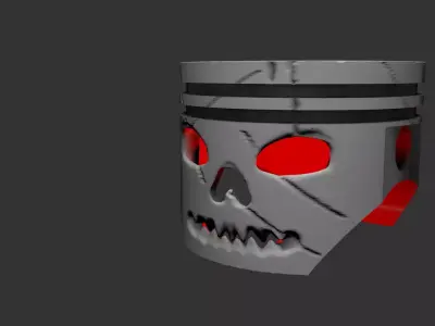 top hat skull 3D print model