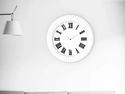 Wall clock 20 cm 3D print model
