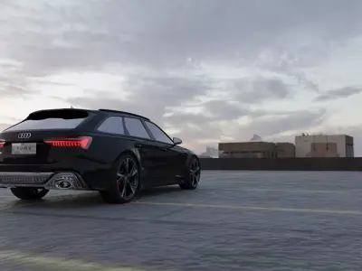 AUDI RS6 REMASTERD PBR Game Ready 3D model