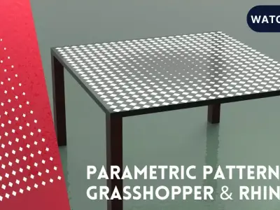 Parametric Table Design Grasshopper Rhino Files Download 3D model