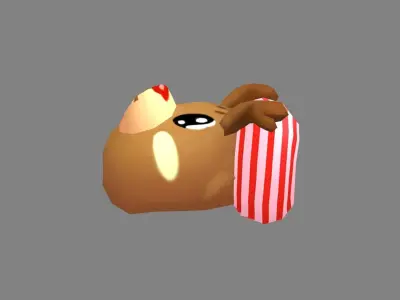 Cartoon elk glove Low-poly 3D model