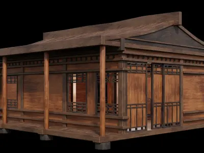 Medieval Houses 25- 4K Textures Game Ready Low-poly 3D model