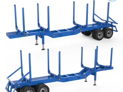 Trailer for Carrying Logs 3D print model