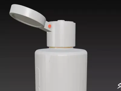 Plastic Flip Top Bottle Low-poly 3D model
