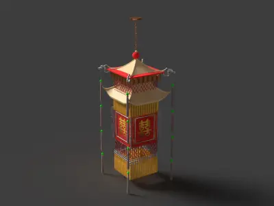 Chinese palace lantern   3D model 5